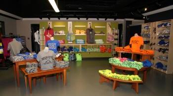 Interior photo of RiverShop Bookstore merchandise